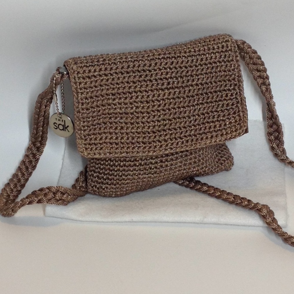 The Sak Tan Knitted Crossbody Small Bag